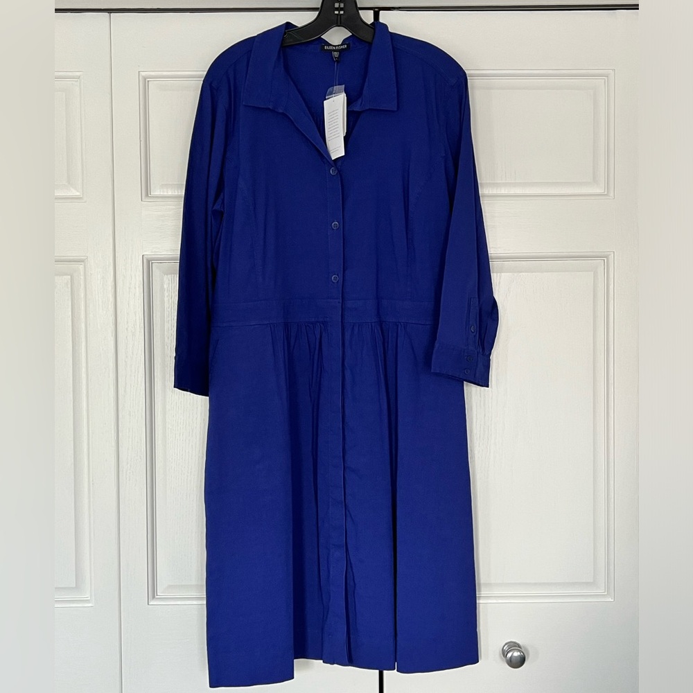 Eileen Fisher Linen Viscose Stretch Dress